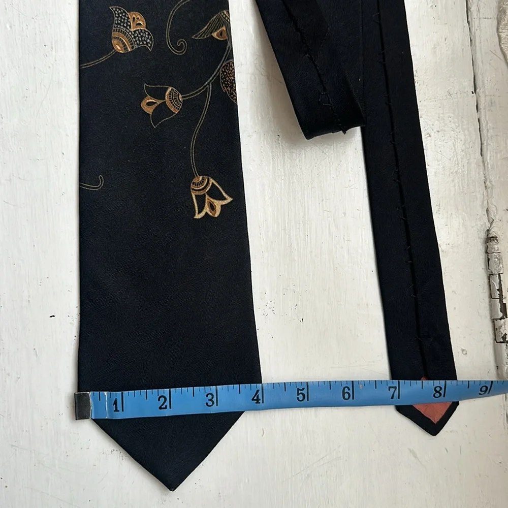Sonia Rykiel Homme Vintage 100% Silk Black Tie